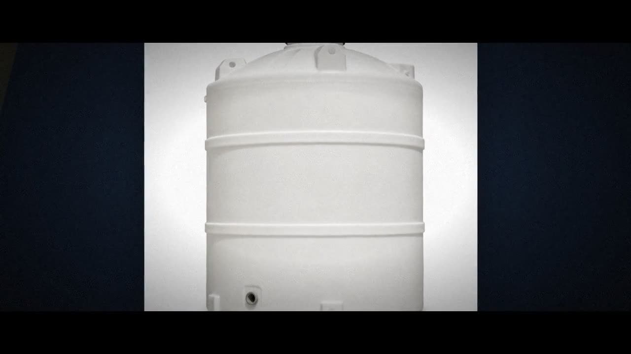 8000 Gallon 15 Degree Plastic Cone Bottom Tank with Stand video