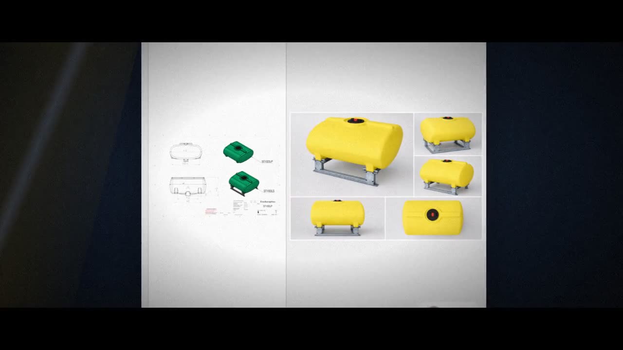 Enduraplas 100 Gallon Yellow Horizontal Sump Bottom Leg Tank w/ Frame video
