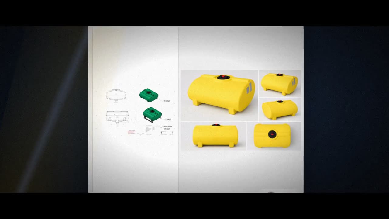 Enduraplas 100 Gallon Yellow Horizontal Sump Bottom Leg Tank video
