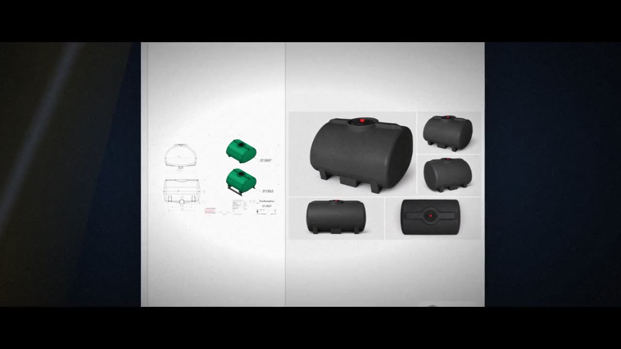 Enduraplas 150 Gallon Black Horizontal Sump Bottom Leg Tank video