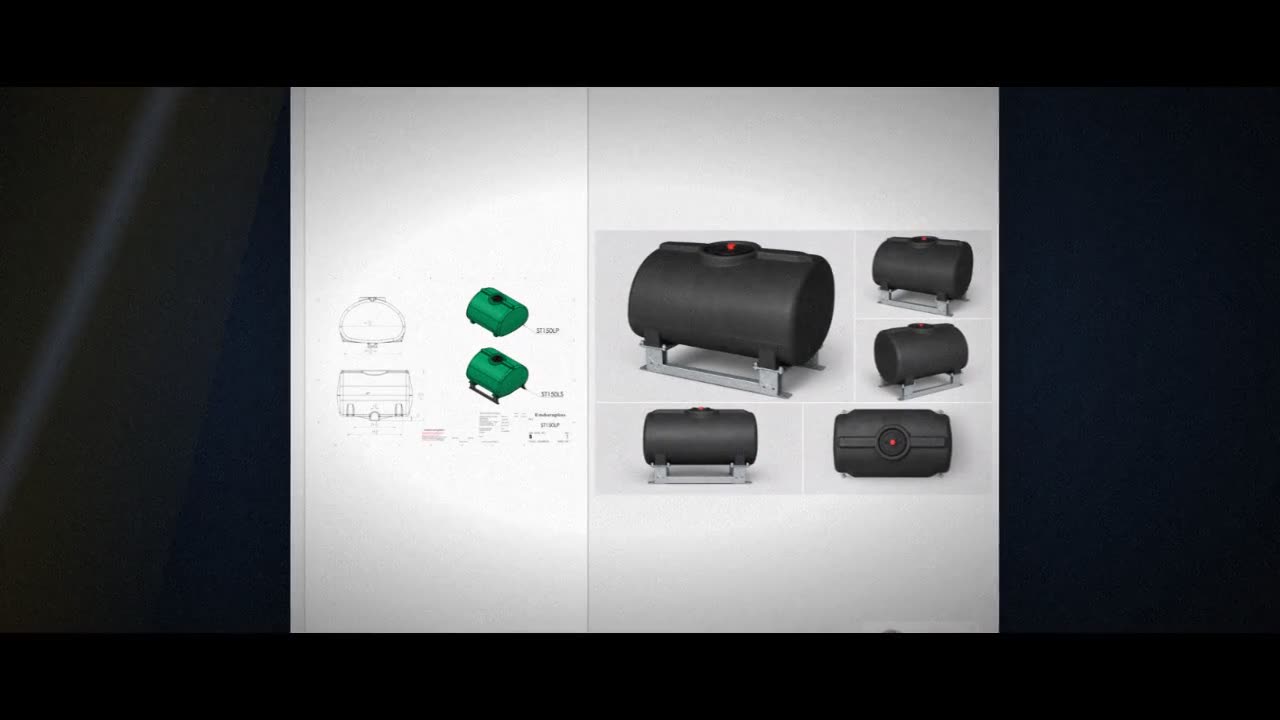 Enduraplas 150 Gallon Black Horizontal Sump Bottom Leg Tank w/ Frame video