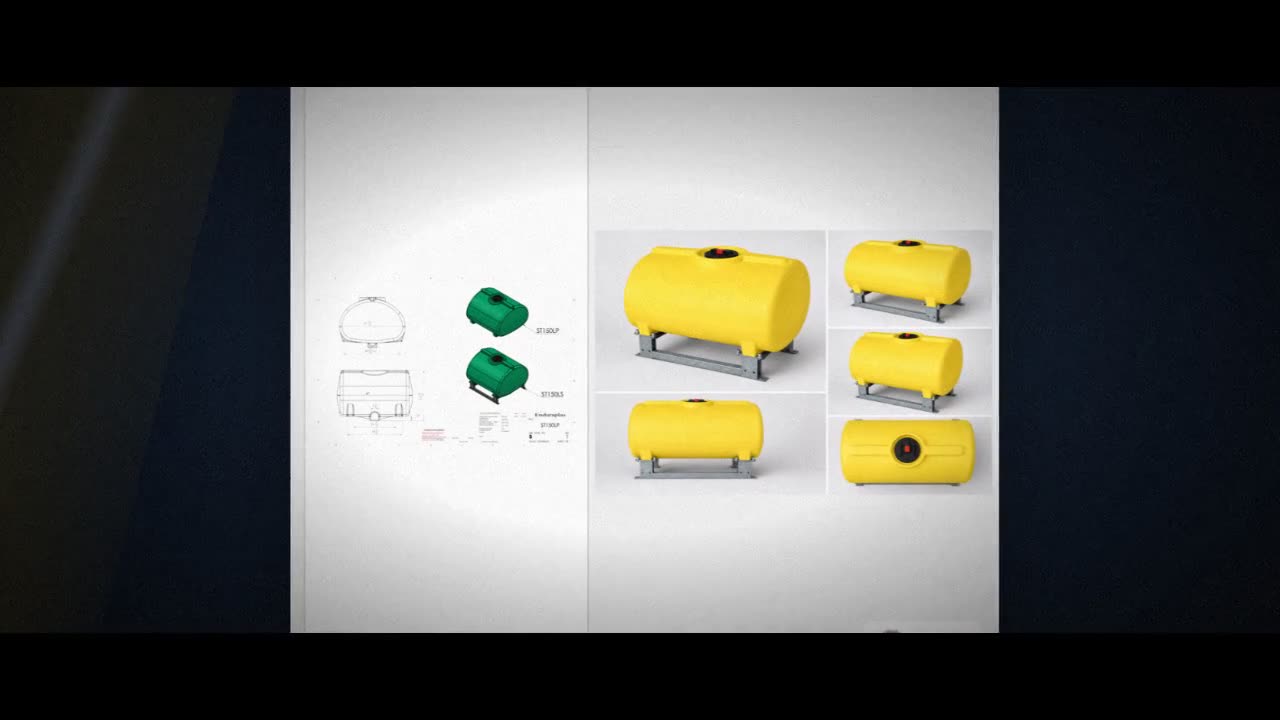 Enduraplas 150 Gallon Yellow Horizontal Sump Bottom Leg Tank w/ Frame video
