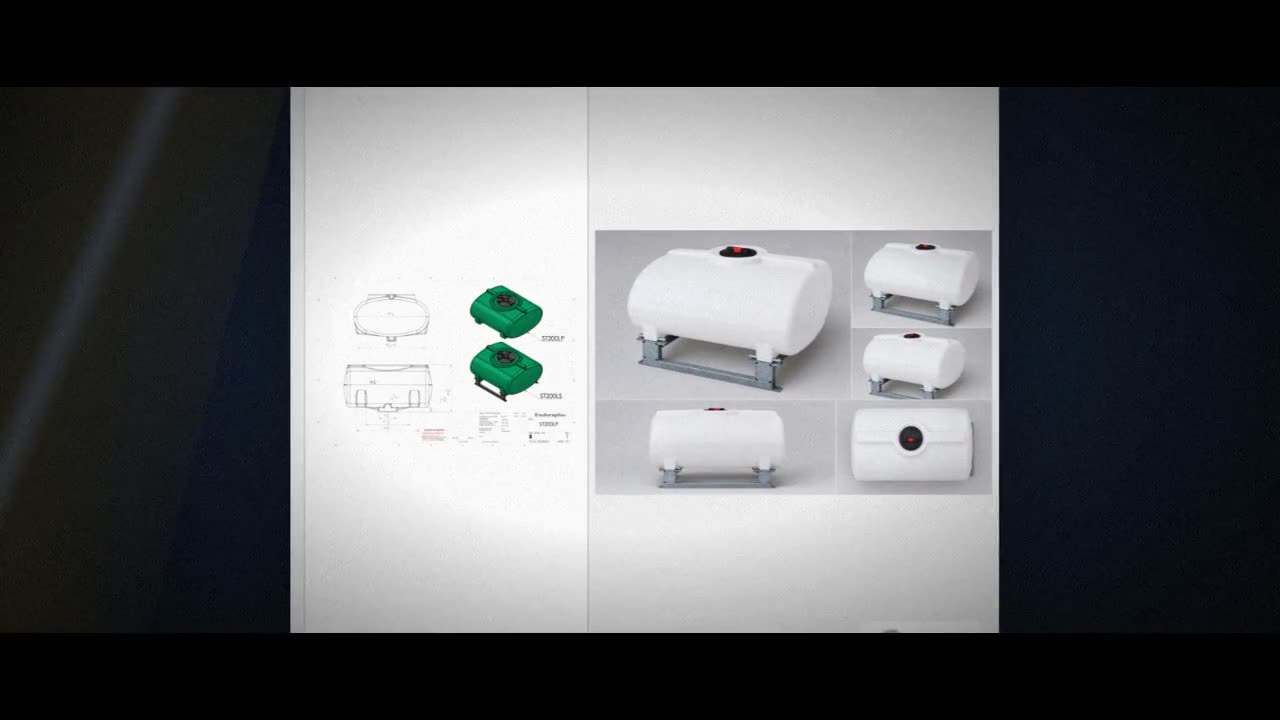 Enduraplas 200 Gallon White Horizontal Sump Bottom Leg Tank w/ Frame video