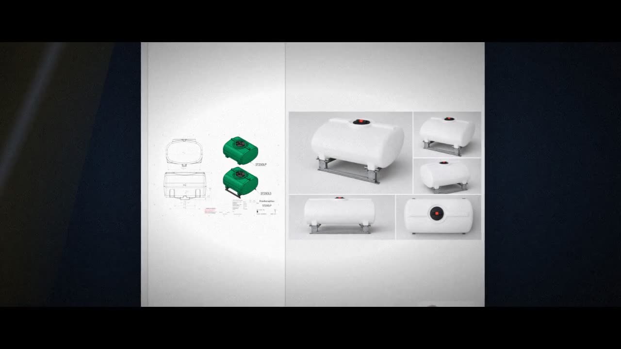 Enduraplas 250 Gallon White Horizontal Sump Bottom Leg Tank w/ Frame video