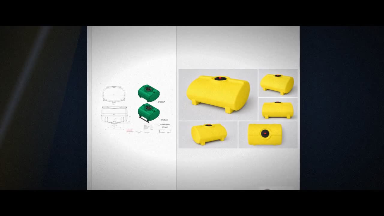 Enduraplas 250 Gallon Yellow Horizontal Sump Bottom Leg Tank video