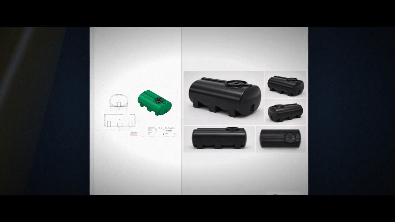 Enduraplas 300 Gallon Black Horizontal Sump Bottom Leg Tank video