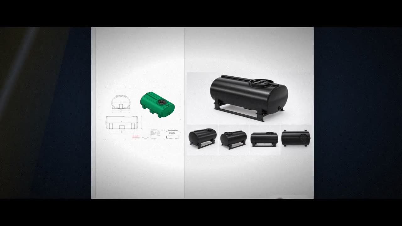 Enduraplas 300 Gallon Black Horizontal Sump Bottom Leg Tank w/ Frame video
