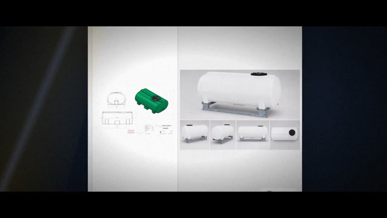 Enduraplas 300 Gallon White Horizontal Sump Bottom Leg Tank w/ Frame video
