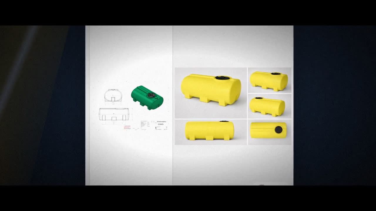 Enduraplas 300 Gallon Yellow Horizontal Sump Bottom Leg Tank video