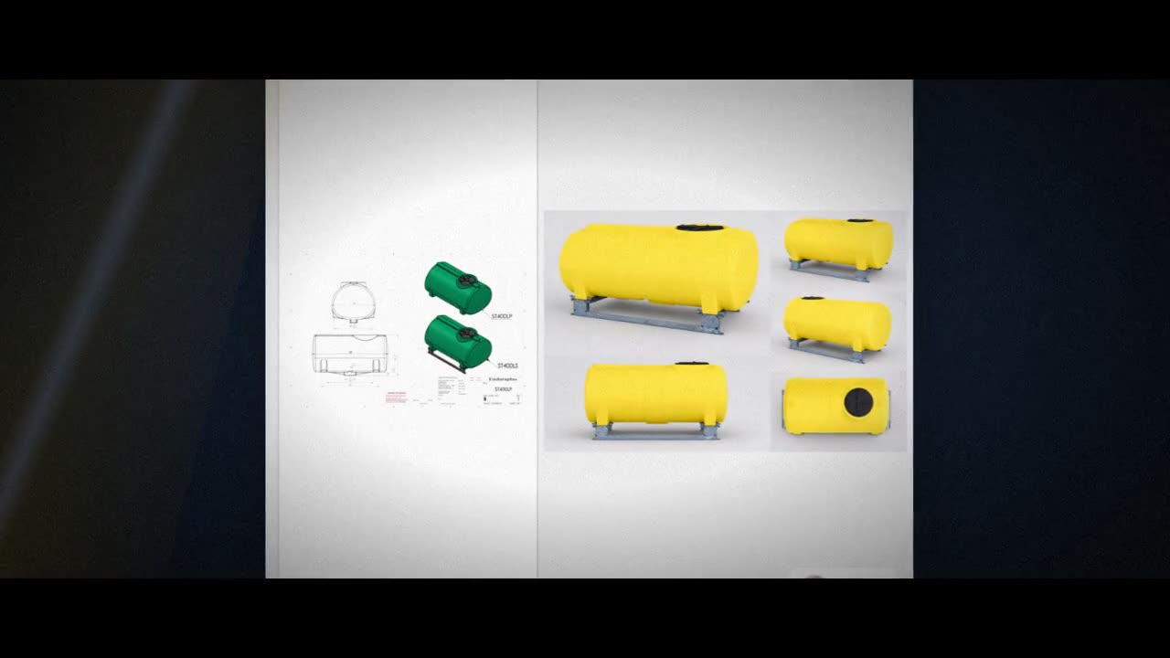 Enduraplas 400 Gallon Yellow Horizontal Sump Bottom Leg Tank w/ Frame video