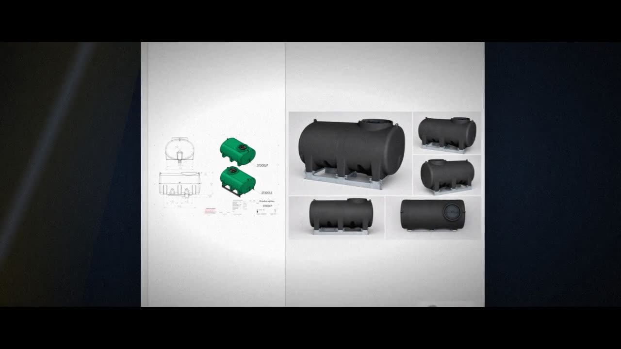 Enduraplas 500 Gallon Black Horizontal Sump Bottom Leg Tank w/ Frame video