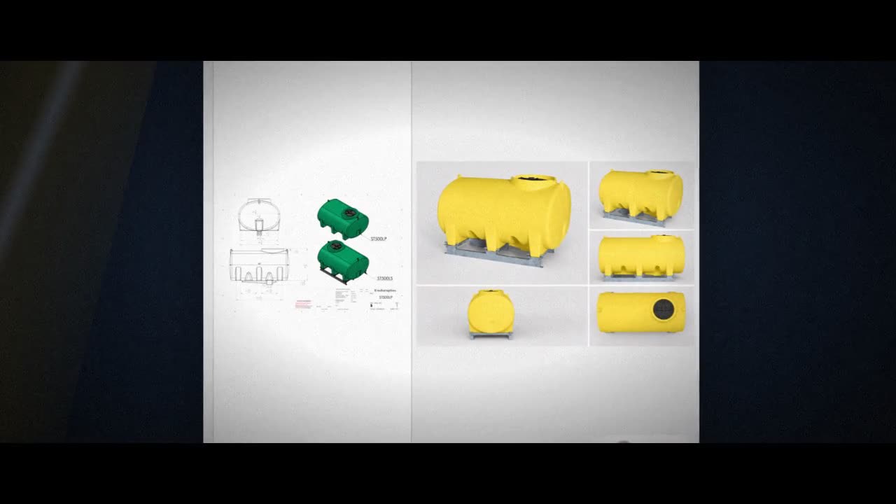 Enduraplas 500 Gallon Yellow Horizontal Sump Bottom Leg Tank w/ Frame video