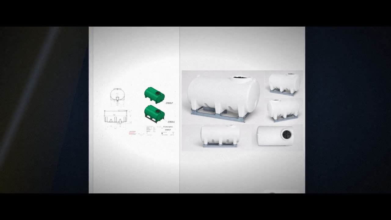 Enduraplas 800 Gallon White Horizontal Sump Bottom Leg Tank w/ Frame video