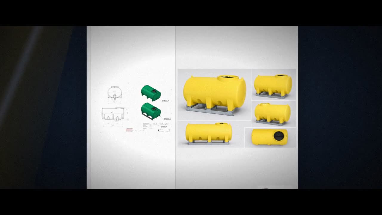 Enduraplas 800 Gallon Yellow Horizontal Sump Bottom Leg Tank w/ Frame video