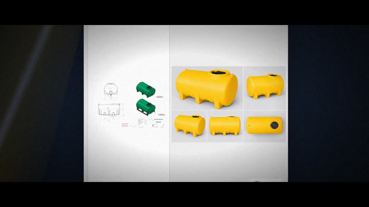 Enduraplas 800 Gallon Yellow Horizontal Sump Bottom Leg Tank video