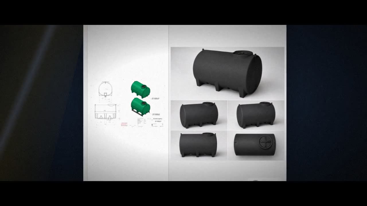 Enduraplas 1000 Gallon Black Horizontal Sump Bottom Leg Tank video