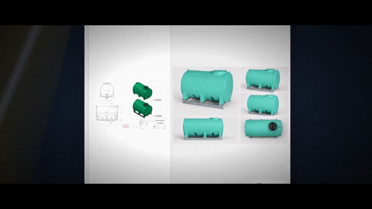Enduraplas 1000 Gallon Green Horizontal Sump Bottom Leg Tank w/ Frame video