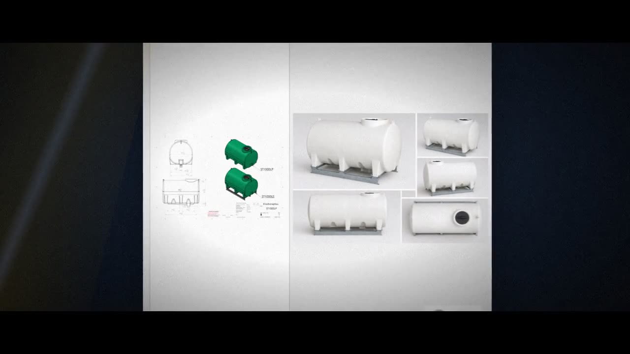 Enduraplas 1000 Gallon White Horizontal Sump Bottom Leg Tank w/ Frame video