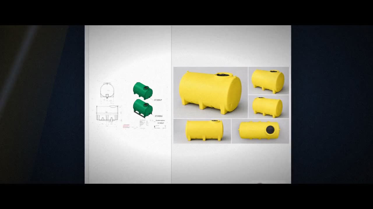 Enduraplas 1000 Gallon Yellow Horizontal Sump Bottom Leg Tank video