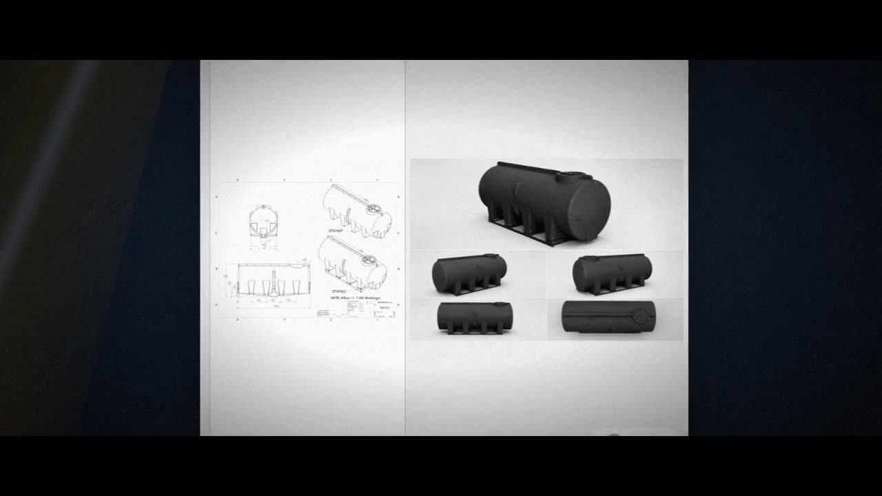 Enduraplas 1010 Gallon Black Horizontal Sump Bottom Leg Tank w/ Frame video
