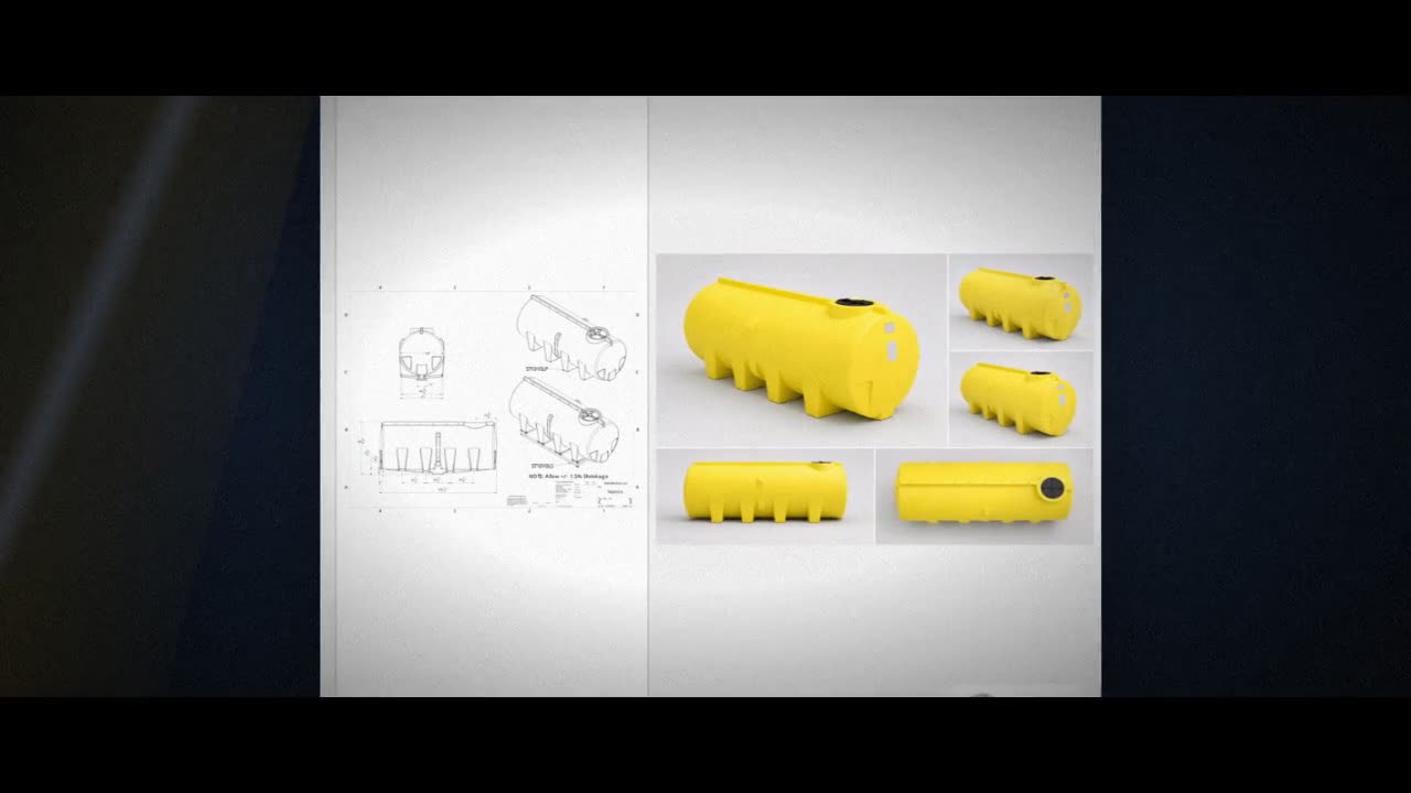 Enduraplas 1010 Gallon Yellow Horizontal Sump Bottom Leg Tank video