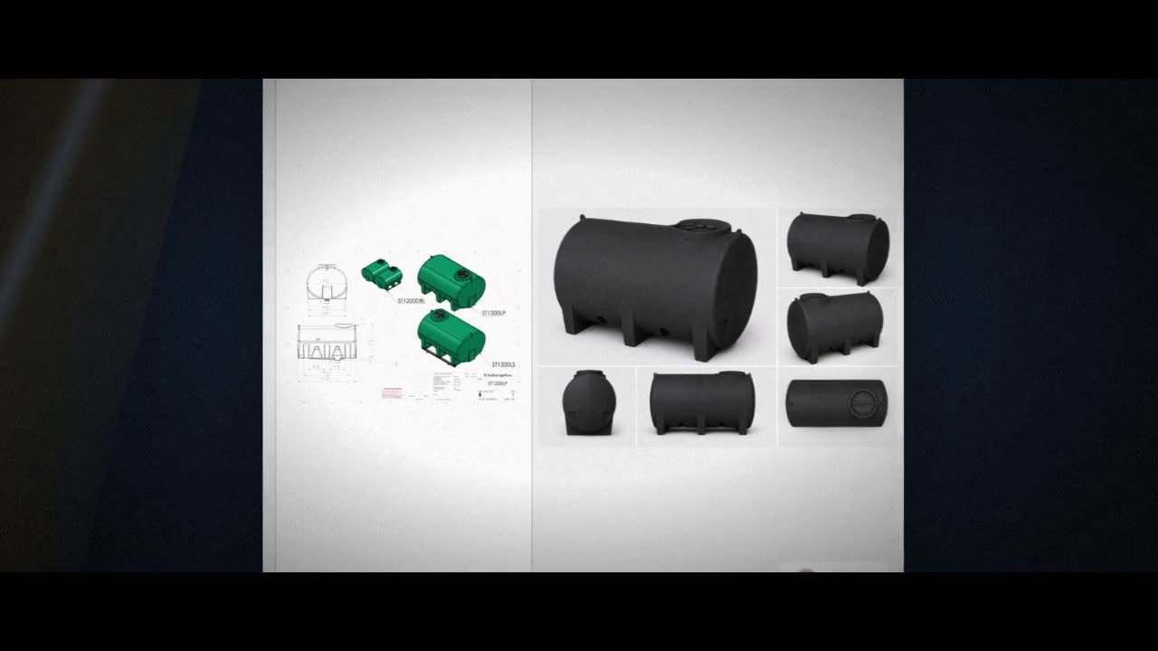 Enduraplas 1200 Gallon Black Horizontal Sump Bottom Leg Tank video