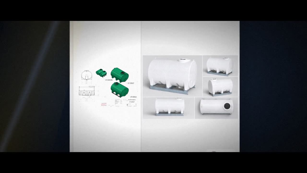 Enduraplas 1200 Gallon White Horizontal Sump Bottom Leg Tank w/ Frame video