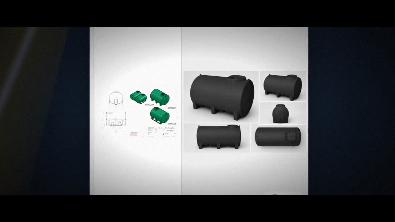 Enduraplas 1400 Gallon Black Horizontal Sump Bottom Leg Tank video