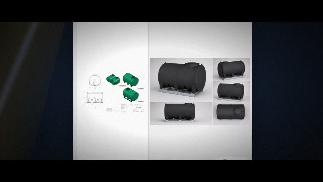 Enduraplas 1400 Gallon Black Horizontal Sump Bottom Leg Tank w/ Frame video