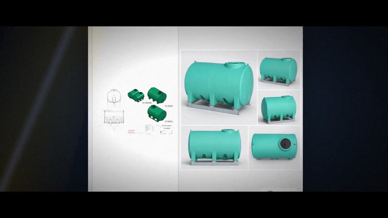 Enduraplas 1400 Gallon Green Horizontal Sump Bottom Leg Tank w/ Frame video