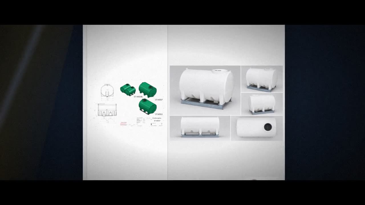 Enduraplas 1400 Gallon White Horizontal Sump Bottom Leg Tank w/ Frame video
