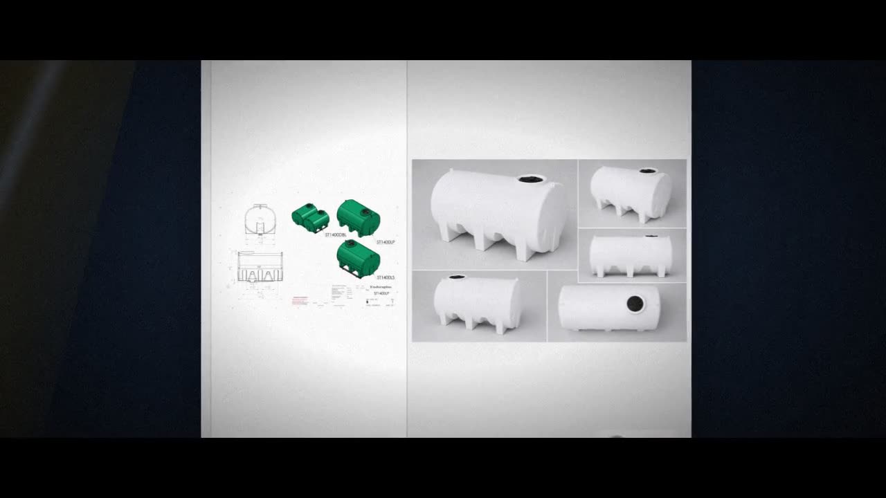 Enduraplas 1400 Gallon White Horizontal Sump Bottom Leg Tank video