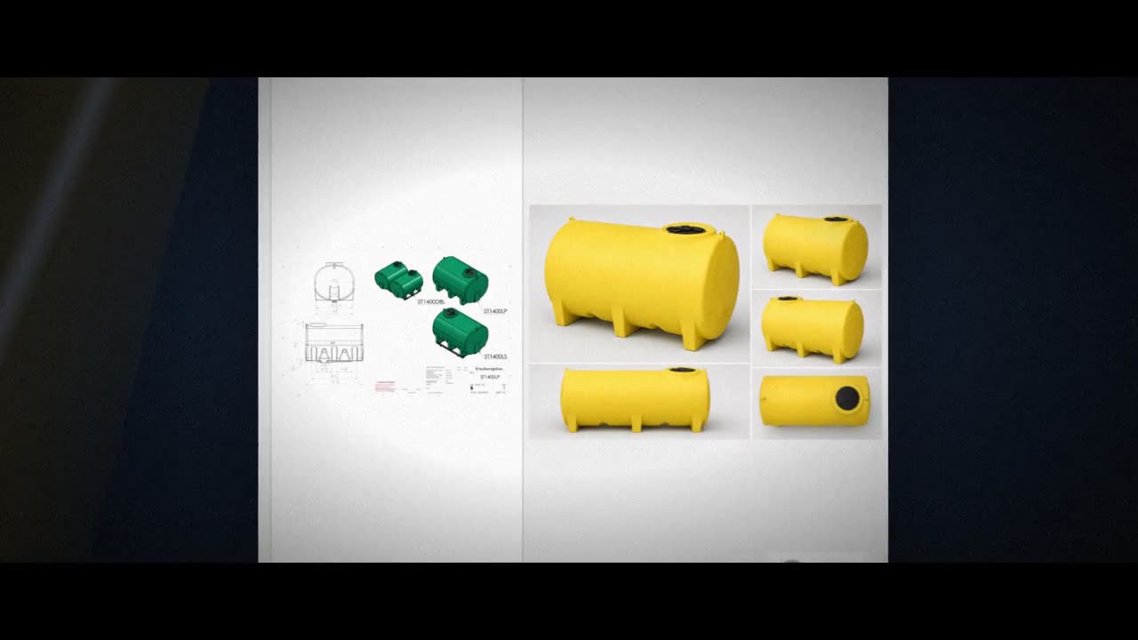 Enduraplas 1400 Gallon Yellow Horizontal Sump Bottom Leg Tank video