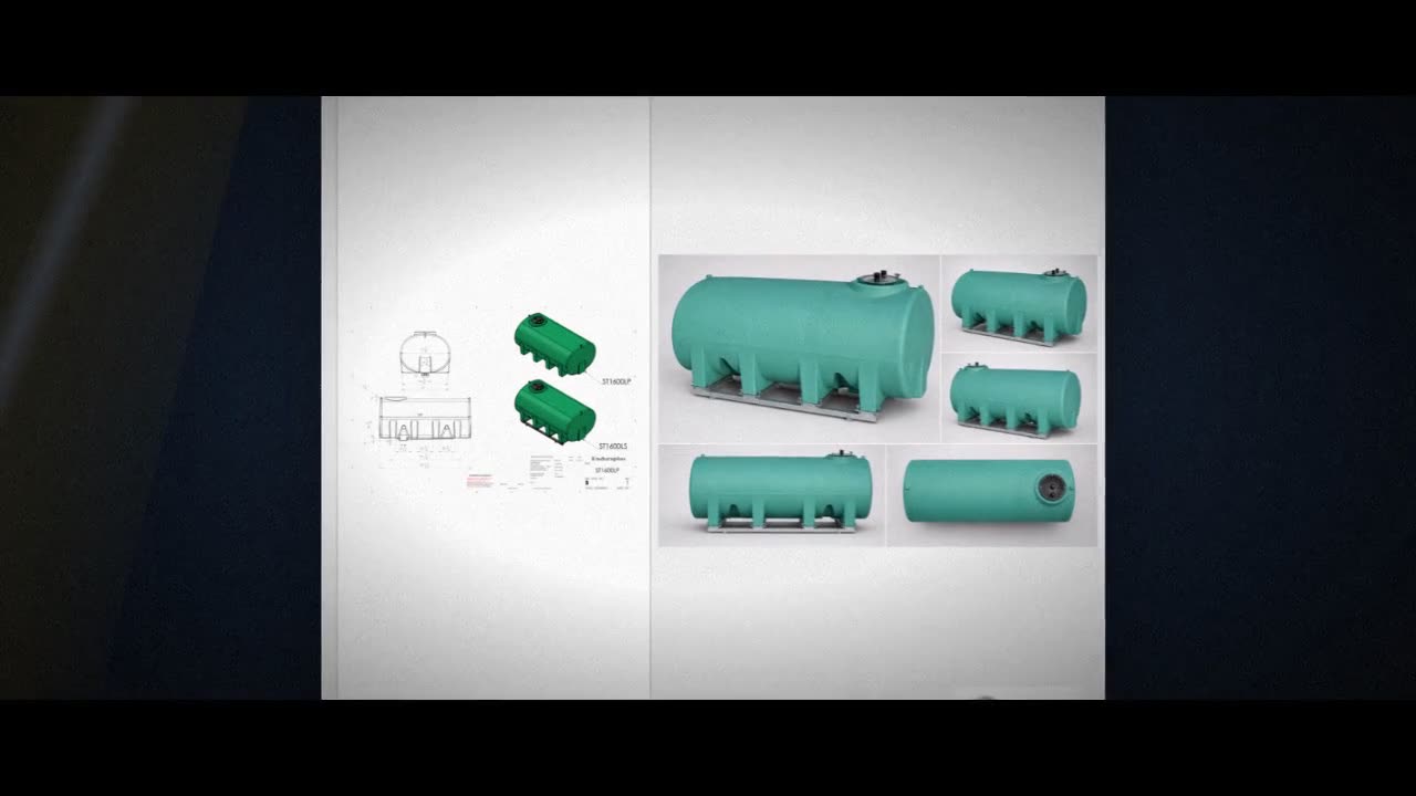 Enduraplas 1600 Gallon Green Horizontal Sump Bottom Leg Tank w/ Frame video