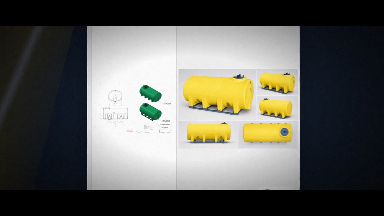 Enduraplas 1600 Gallon Yellow Horizontal Sump Bottom Leg Tank w/ Frame video