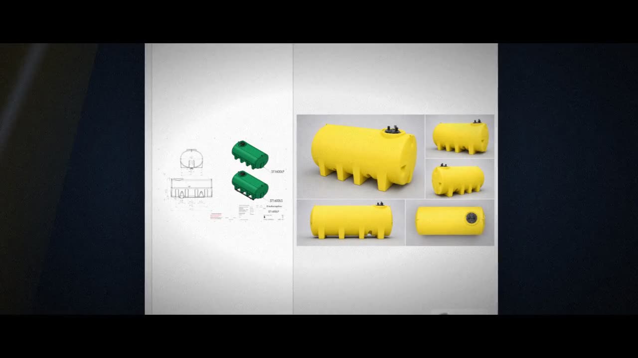 Enduraplas 1600 Gallon Yellow Horizontal Sump Bottom Leg Tank video