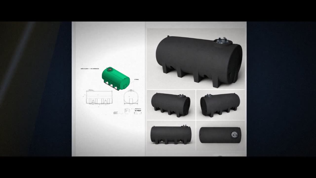 Enduraplas 1900 Gallon Black Horizontal Sump Bottom Leg Tank video