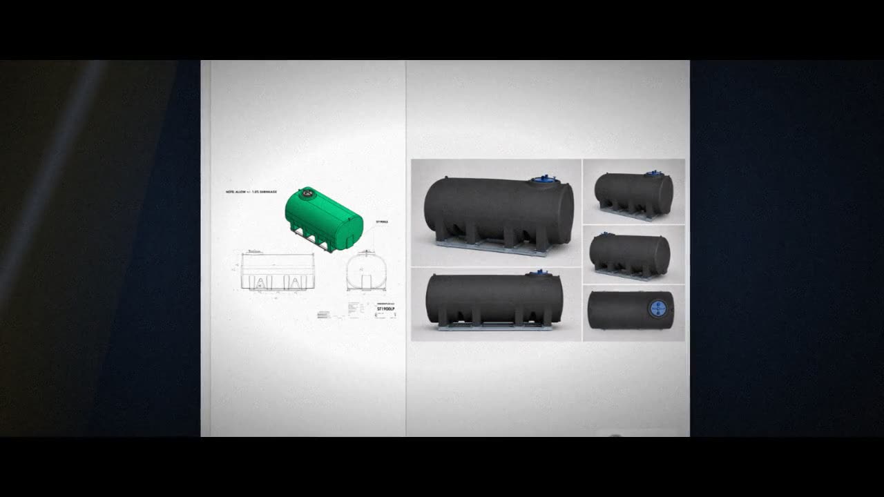 Enduraplas 1900 Gallon Black Horizontal Sump Bottom Leg Tank w/ Frame video