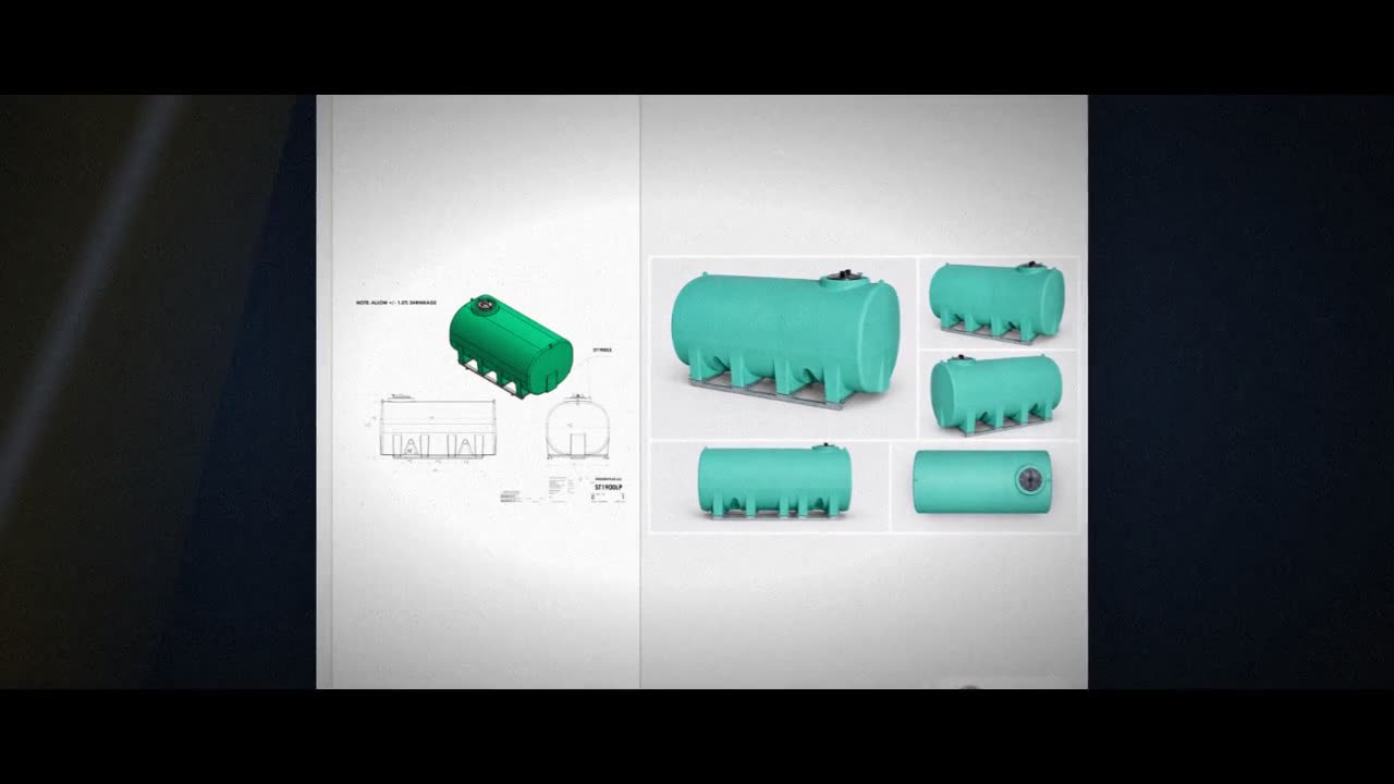 Enduraplas 1900 Gallon Green Horizontal Sump Bottom Leg Tank w/ Frame video