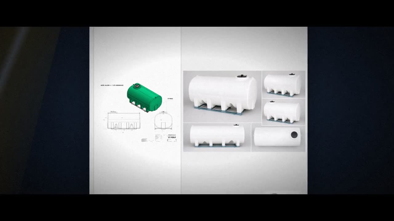 Enduraplas 1900 Gallon White Horizontal Sump Bottom Leg Tank w/ Frame video
