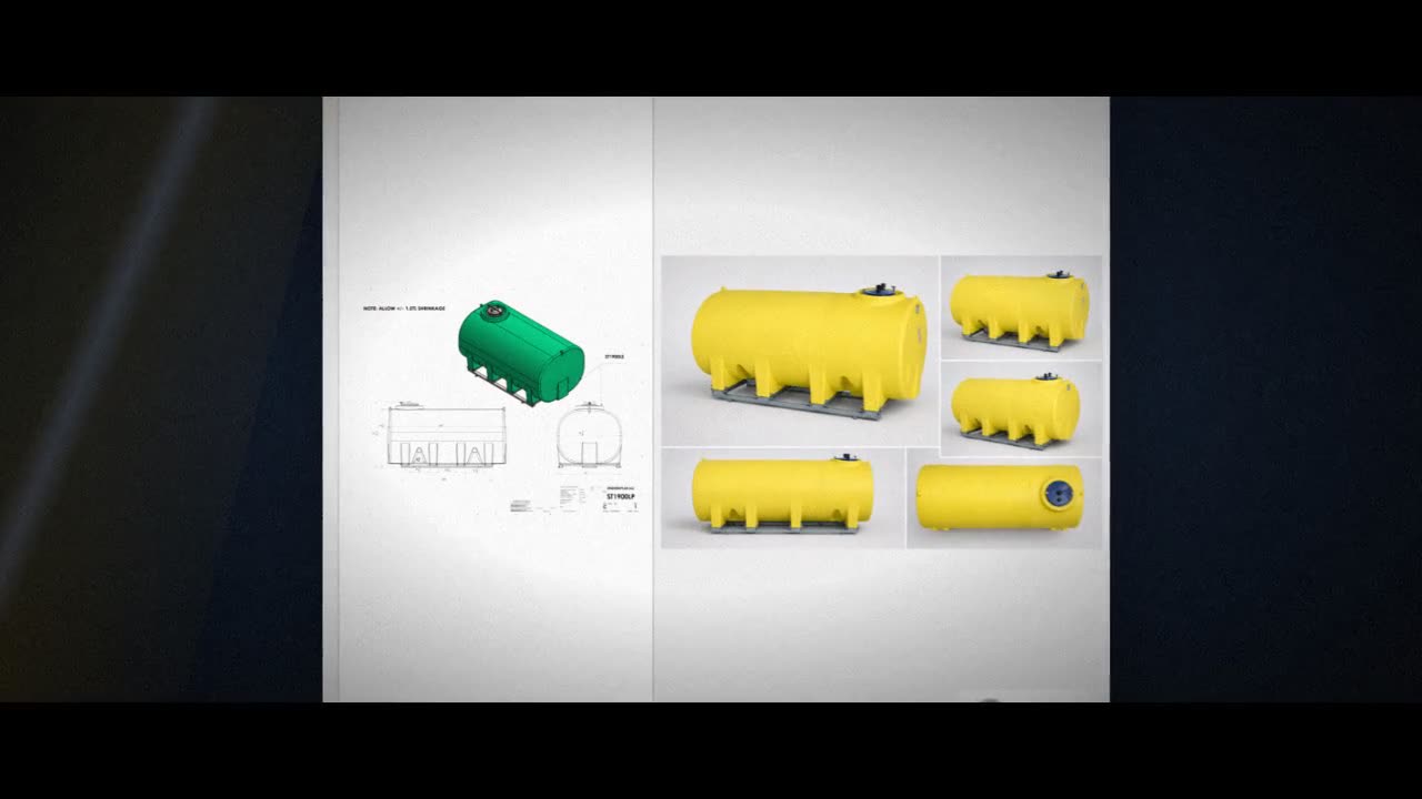 Enduraplas 1900 Gallon Yellow Horizontal Sump Bottom Leg Tank w/ Frame video