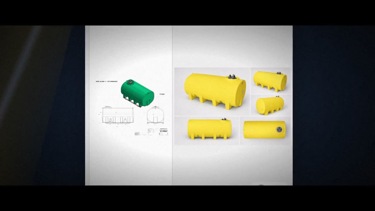 Enduraplas 1900 Gallon Yellow Horizontal Sump Bottom Leg Tank video