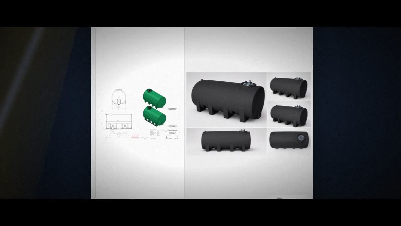 Enduraplas 2200 Gallon Black Horizontal Sump Bottom Leg Tank video