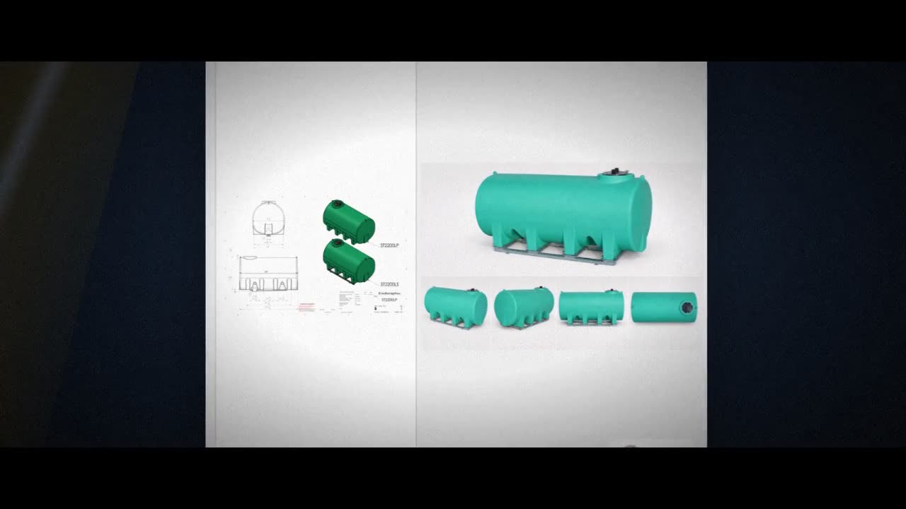 Enduraplas 2200 Gallon Green Horizontal Sump Bottom Leg Tank w/ Frame video