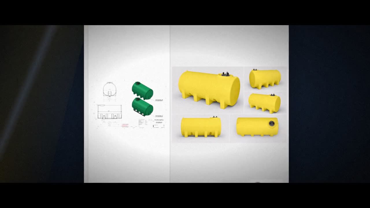 Enduraplas 2200 Gallon Yellow Horizontal Sump Bottom Leg Tank video