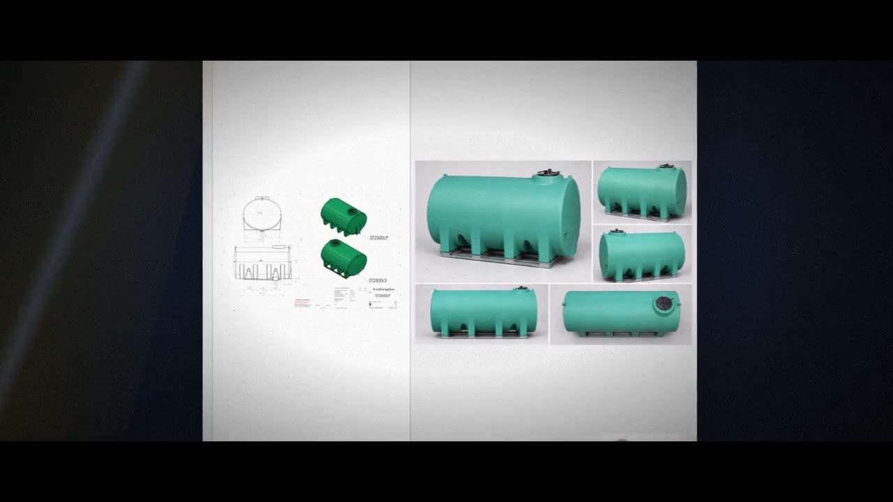 Enduraplas 2500 Gallon Green Horizontal Sump Bottom Leg Tank w/ Frame video