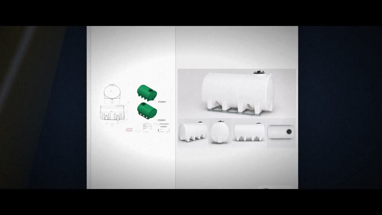 Enduraplas 2500 Gallon White Horizontal Sump Bottom Leg Tank w/ Frame video