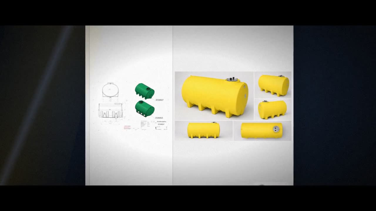 Enduraplas 2500 Gallon Yellow Horizontal Sump Bottom Leg Tank video