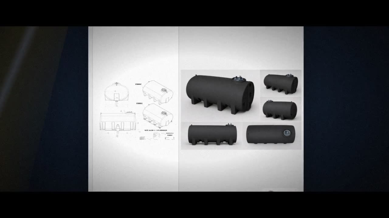 Enduraplas 2800 Gallon Black Horizontal Sump Bottom Leg Tank video