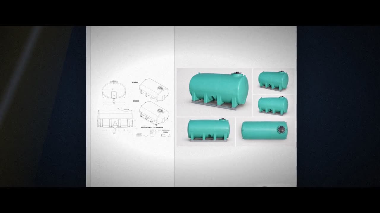 Enduraplas 2800 Gallon Green Horizontal Sump Bottom Leg Tank w/ Frame video